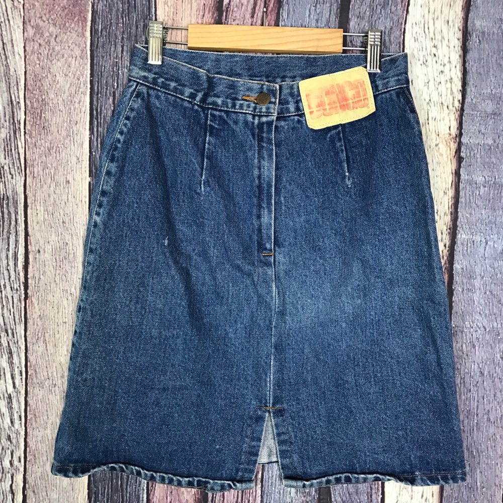 Vintage High-Rise Jean Skirt 1990s Grunge 6/8